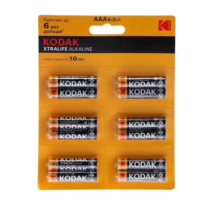 

Батарейка Kodak Lr03 Aaa Bl-12 Perforated Xtralife KODAK арт. 30418479-RU1