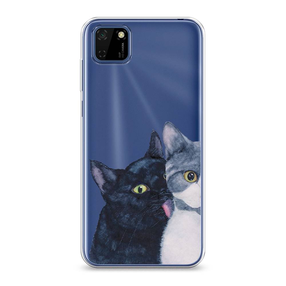 

Чехол Awog на Huawei Y5p "Кошачья любовь", Синий, 6103750-1