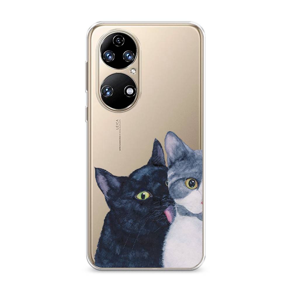 

Чехол Awog на Huawei P50 "Кошачья любовь", Синий, 6104950-1