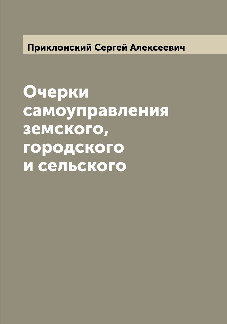 фото Книга очерки самоуправления земского, городского и сельского archive publica