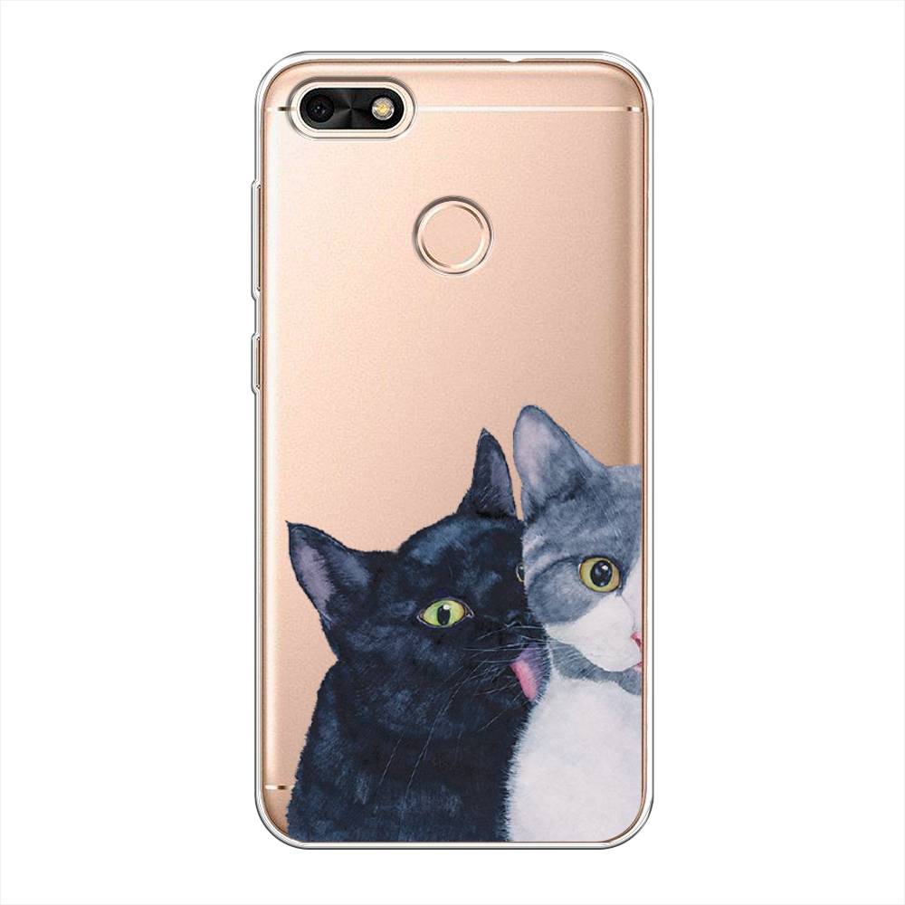 

Чехол Awog на Huawei Nova Lite (2017) "Кошачья любовь", Синий, 64750-1
