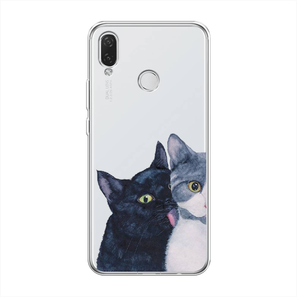 

Чехол Awog на Huawei Nova 3i "Кошачья любовь", Синий, 68350-1
