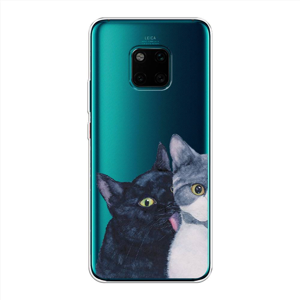 

Чехол Awog на Huawei Mate 20 Pro "Кошачья любовь", Синий, 67050-1