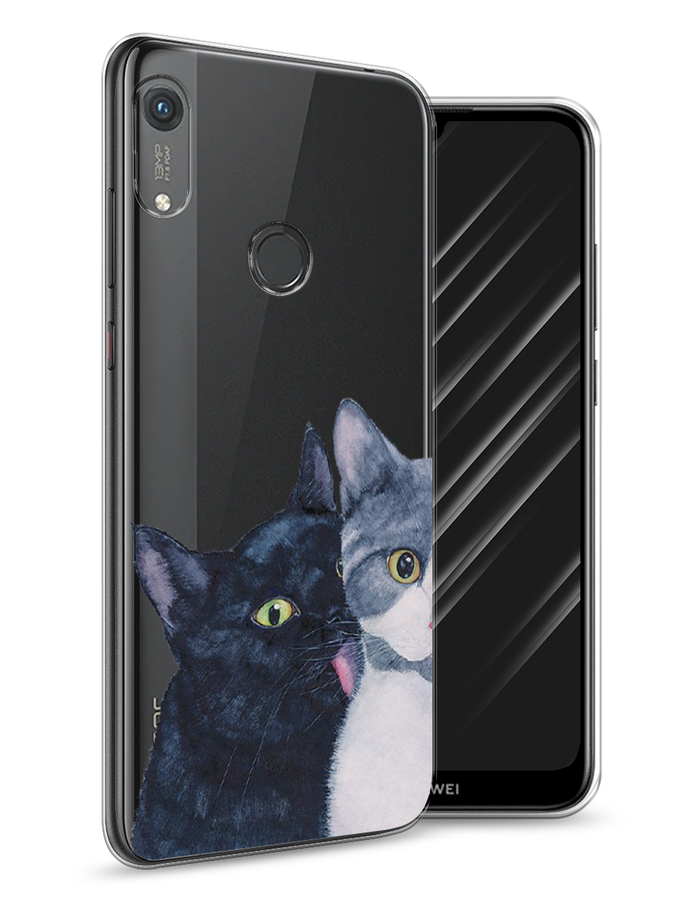 

Чехол Awog на Honor 8A (8A Pro/Prime) "Кошачья любовь", Синий, 68750-1