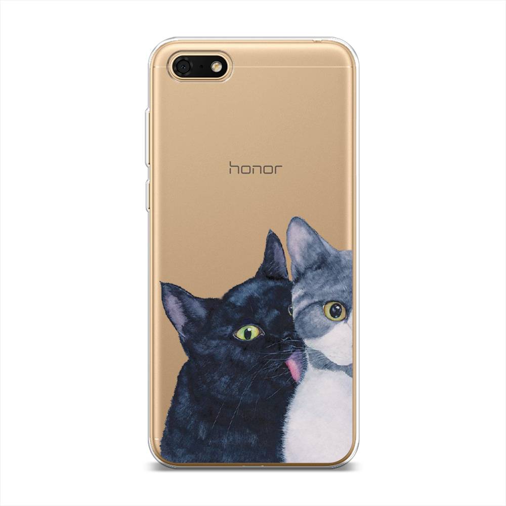 

Чехол Awog на Honor 7A Prime "Кошачья любовь", Синий, 6105850-1