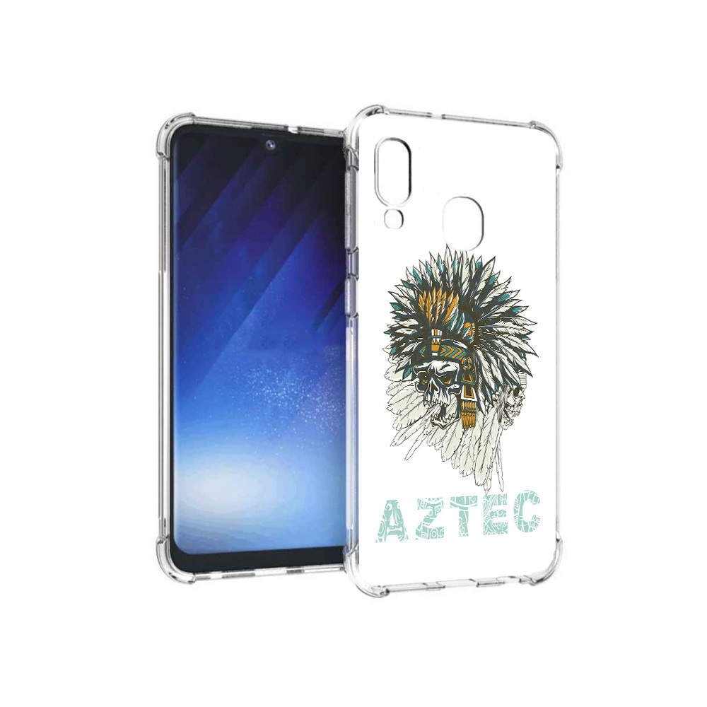 

Чехол MyPads Tocco для Samsung Galaxy A20e скелет индеец (PT133424.505.602), Прозрачный, Tocco