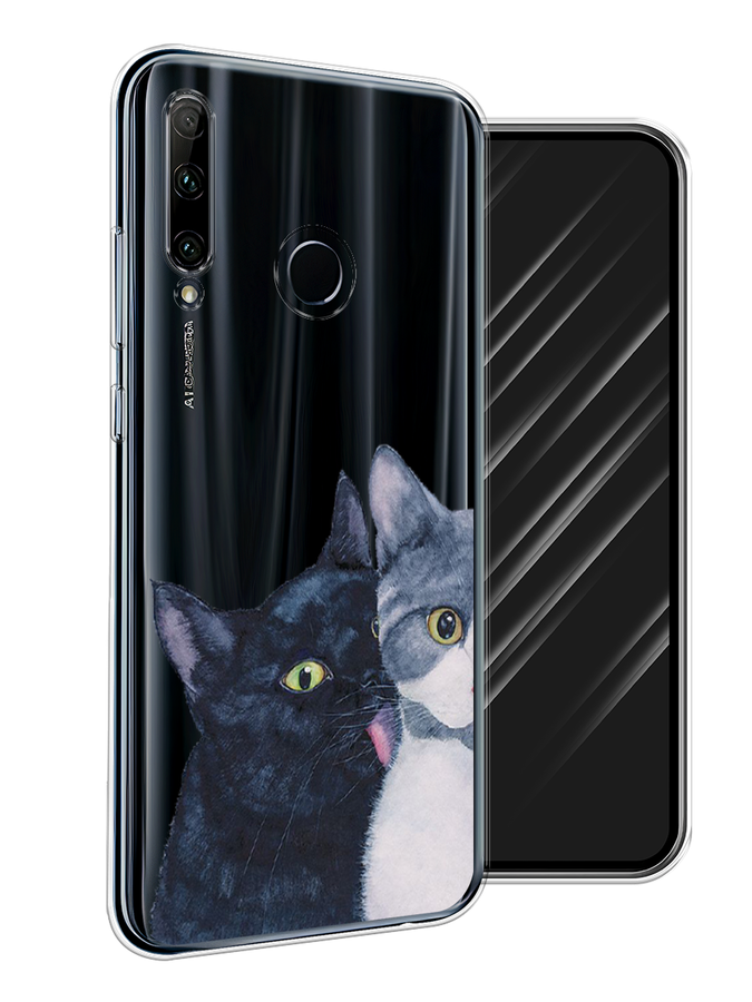 

Чехол Awog на Honor 20 Lite 2019 "Кошачья любовь", Синий, 68950-1