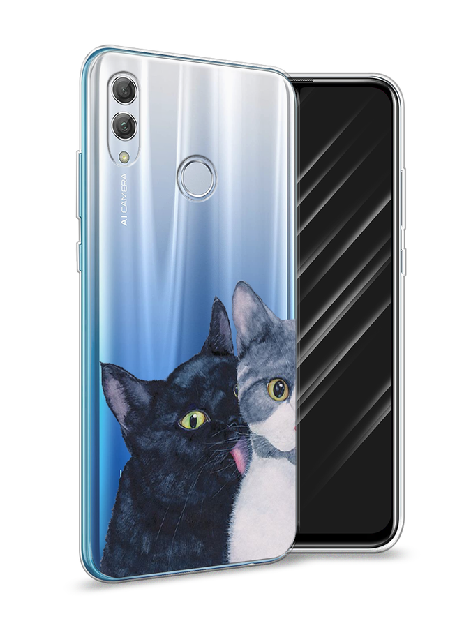 

Чехол Awog на Honor 10 Lite "Кошачья любовь", Синий, 67550-1
