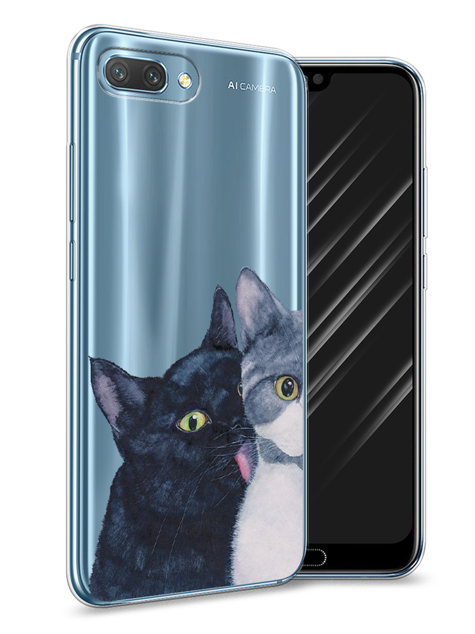 

Чехол Awog на Honor 10 "Кошачья любовь", Синий, 65350-1