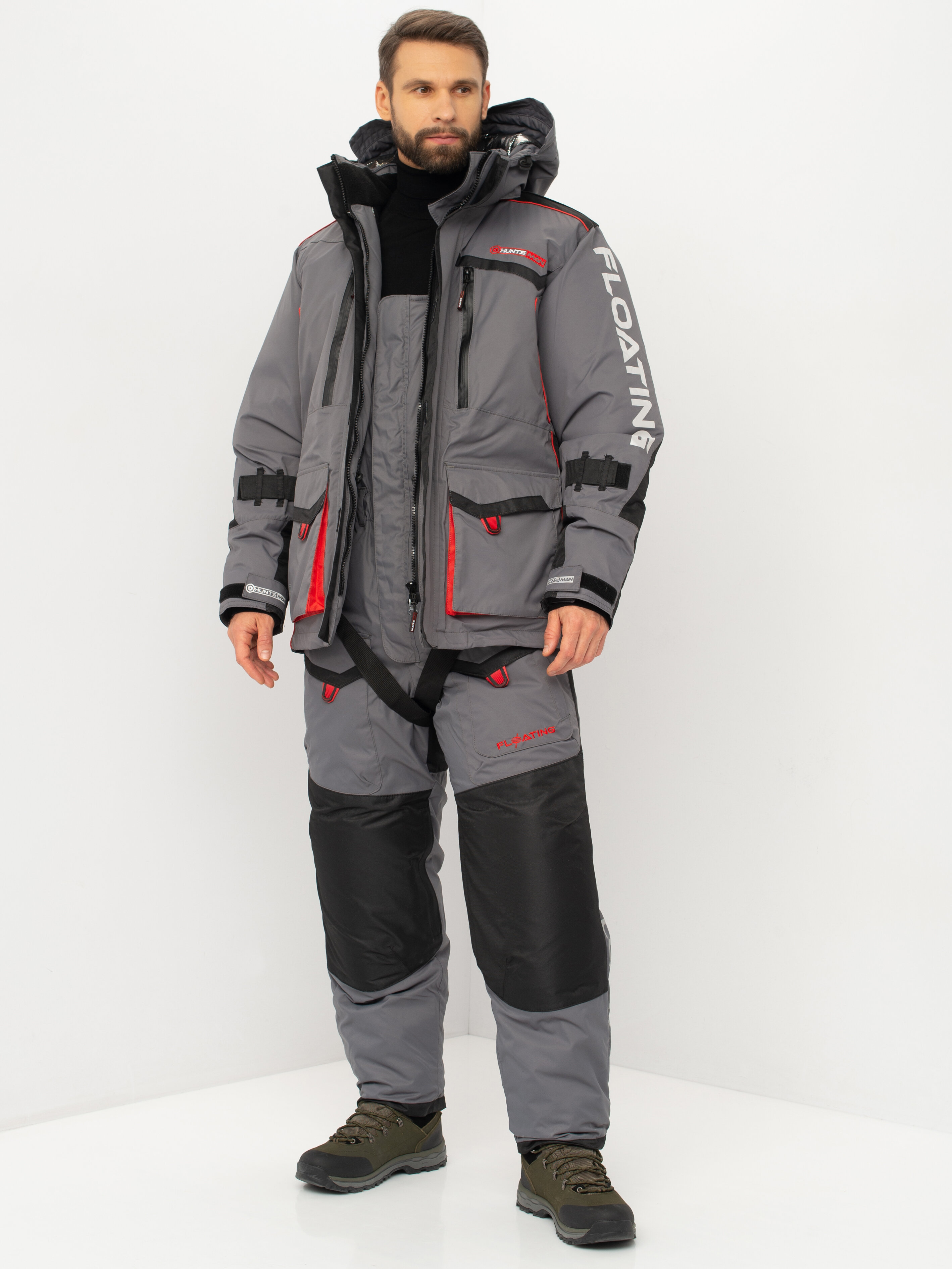 

Костюм зимний Huntsman Siberia Floating ткань Breathable цвет Серый/Черный 44-46/170, Siberia Floating