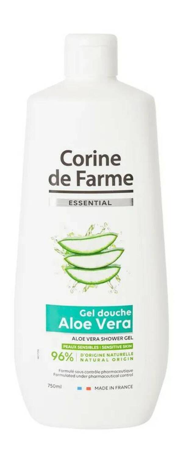 Гель для душа Corine de Farme Essential Алоэ вера освежающий уход 750 мл