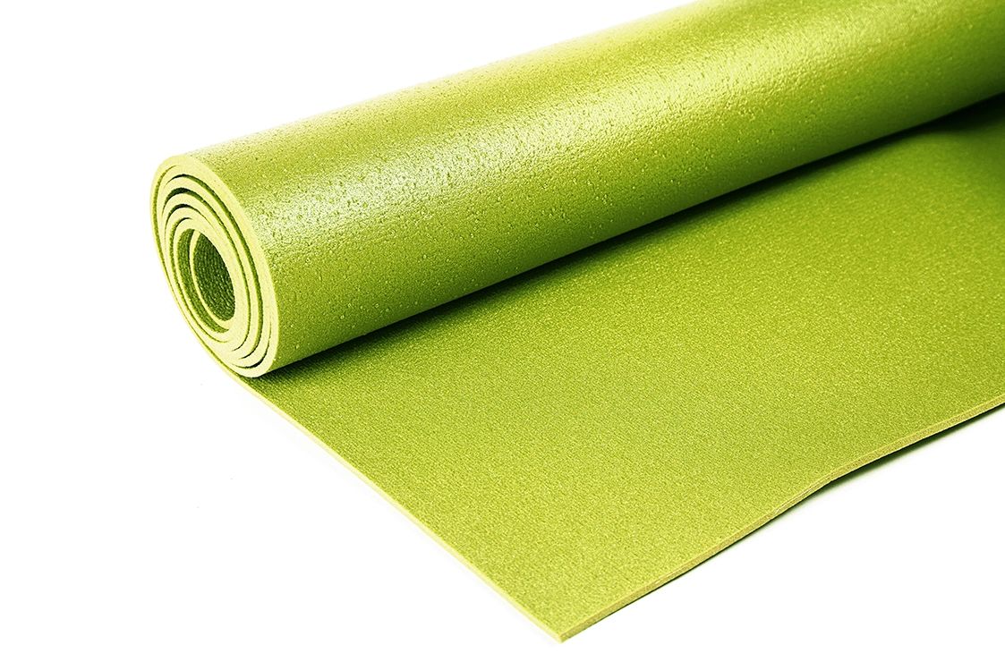 Коврик для йоги RamaYoga Yin-Yang Studio зеленый, 200 см, 4,5 мм