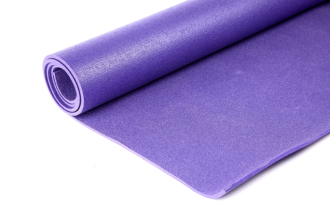 фото Коврик для йоги ramayoga yin-yang studio фиолетовый, 183 см, 4,5 мм