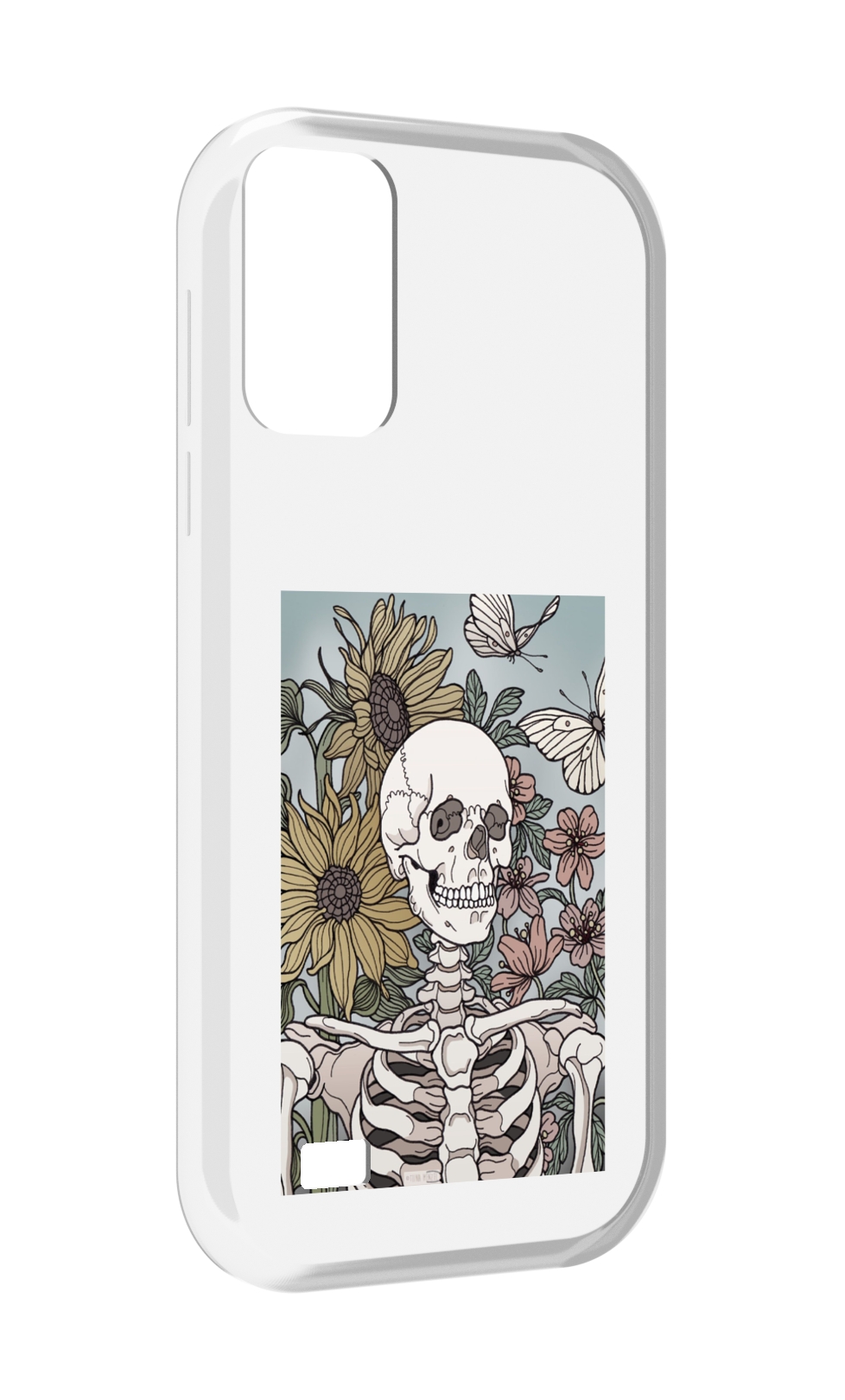 

Чехол MyPads скелетик с подсолнухами для Oukitel C31, Прозрачный, Tocco