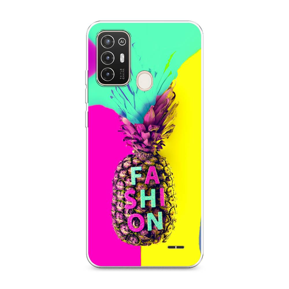 

Чехол Awog на ZTE Blade A52 / ЗТЕ Блэйд A52 "Кислотный ананас", Разноцветный, 136250-10
