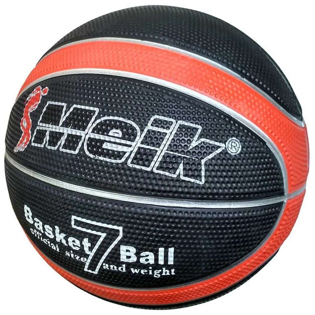 фото Мяч баскетбольный черный meik 7 черный, красный msn toys