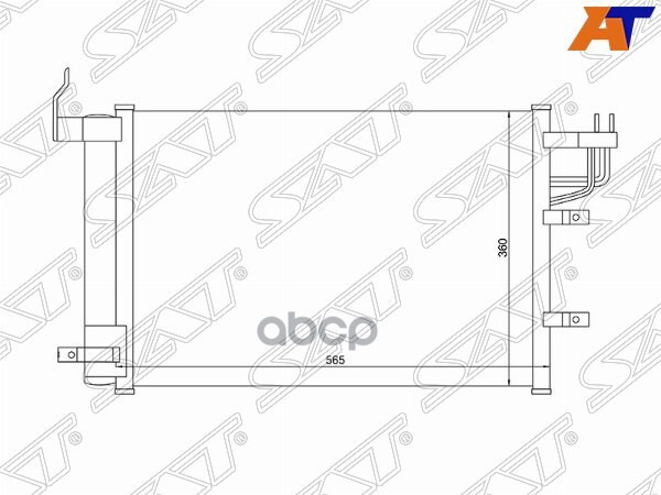 

Радиатор Кондиционера Kia Cerato 04-/Spectra 04- Sat арт. ST-KA43-394-0