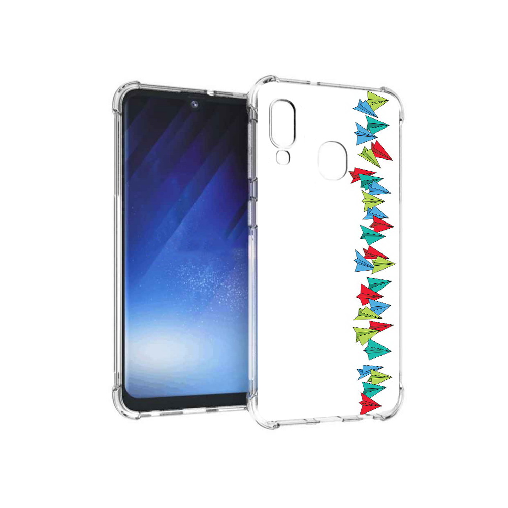 Чехол MyPads Tocco для Samsung Galaxy A20e самолетики из листочков (PT133424.505.593)