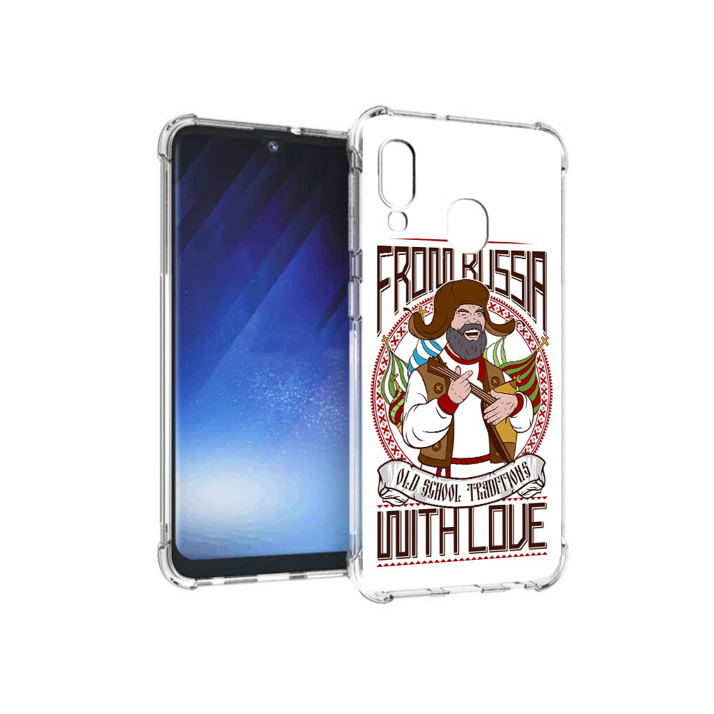 

Чехол MyPads Tocco для Samsung Galaxy A20e русский мужчина (PT133424.505.590), Прозрачный, Tocco
