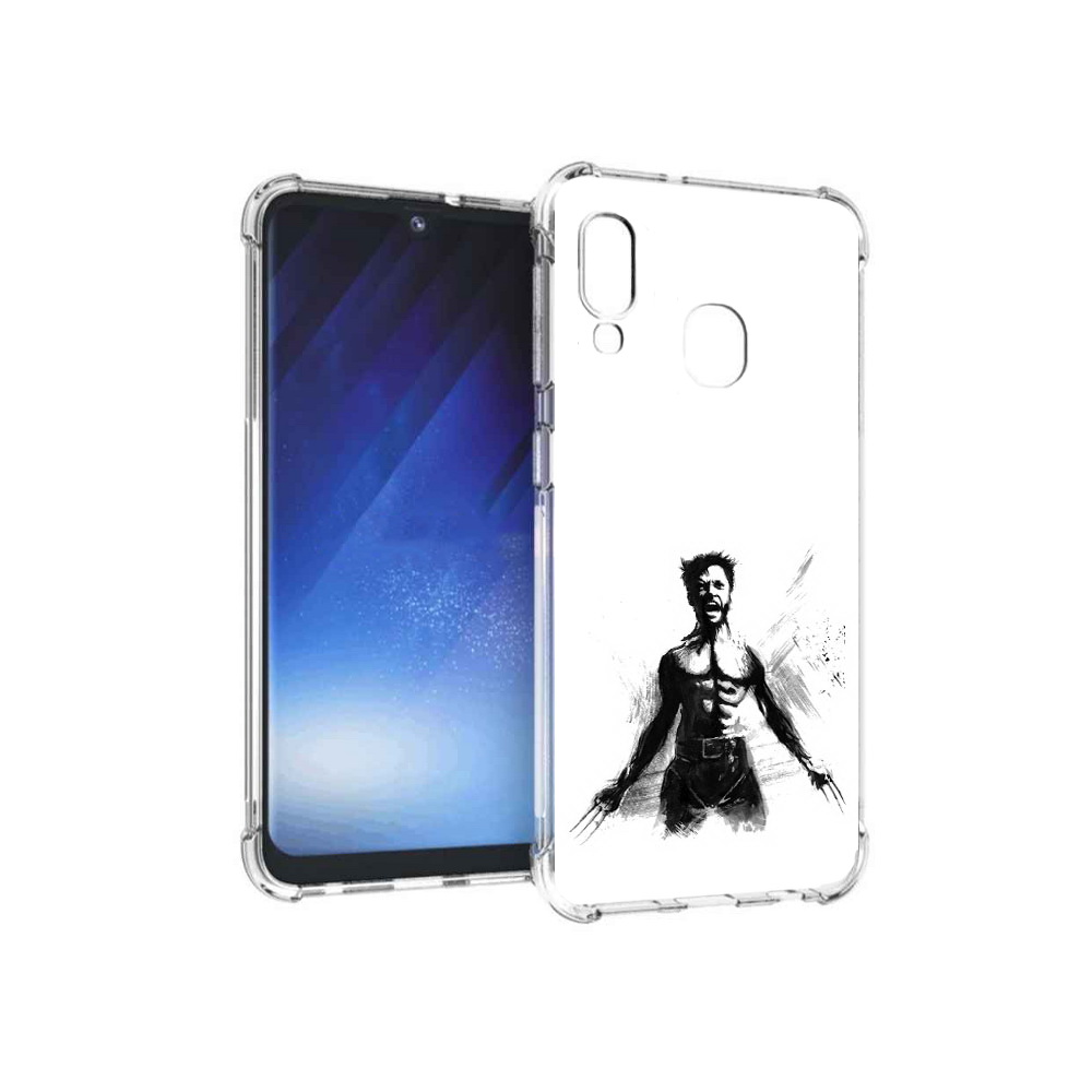 

Чехол MyPads Tocco для Samsung Galaxy A20e росомаха (PT133424.505.587), Прозрачный, Tocco