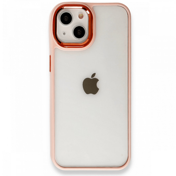 

Чехол iPhone 14 цветной бампер, розовый, Прозрачный;розовый, Чехол iPhone 14 цветной бампер, розовый