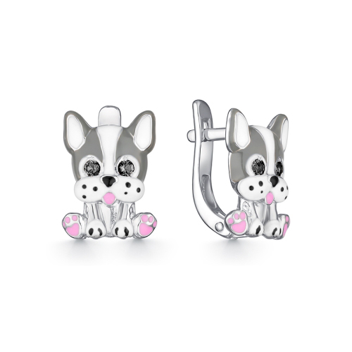 

Серьги из серебра с эмалью и фианитами ЯХОНТ Золотой Арт. 254468