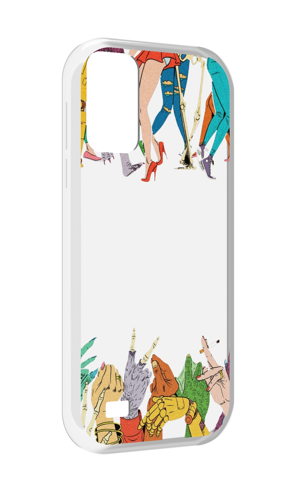

Чехол MyPads разные персонажи пальчики для Oukitel C31, Прозрачный, Tocco
