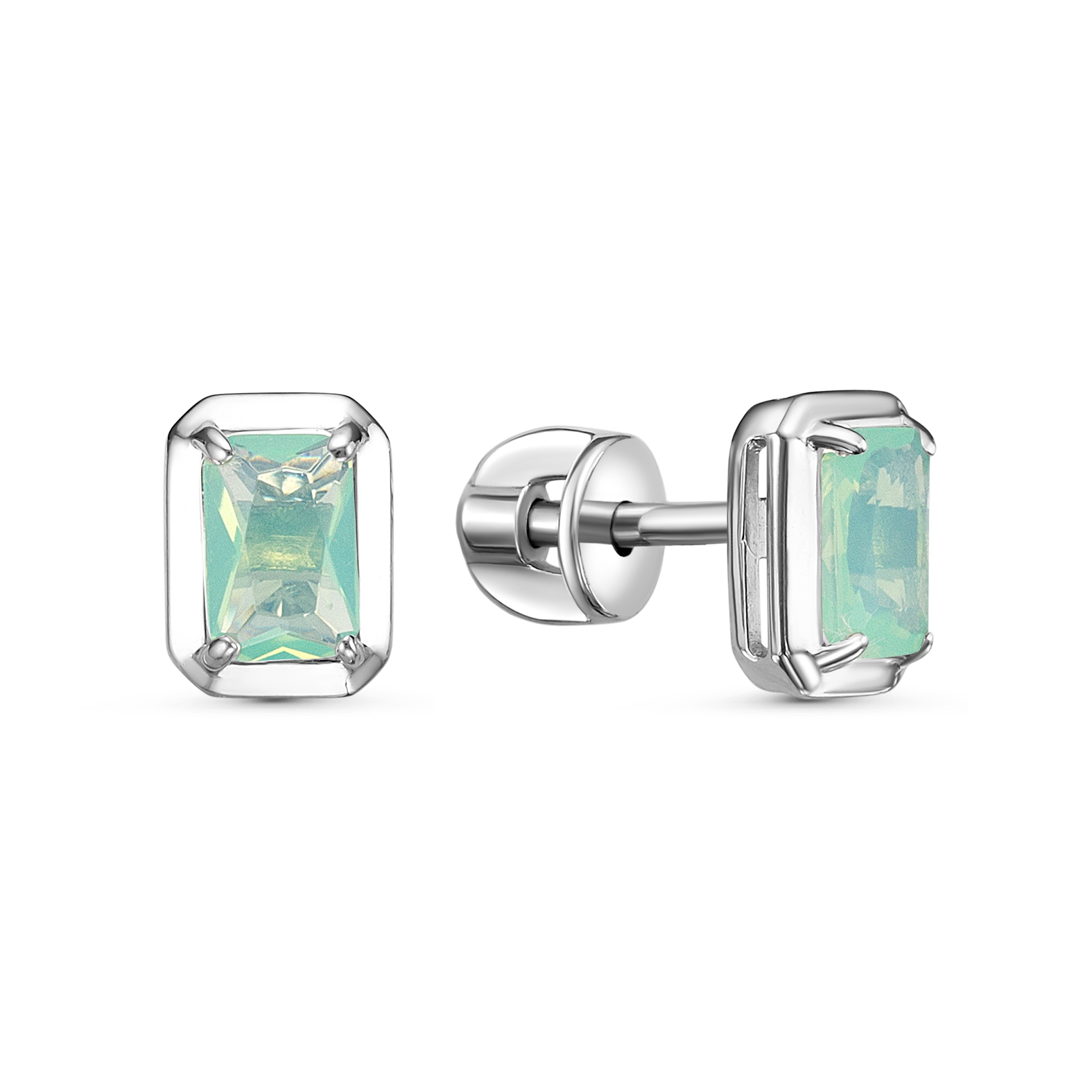 

Серьги пусеты из серебра ЯХОНТ Ювелирный 2703291, фианит, 2703291