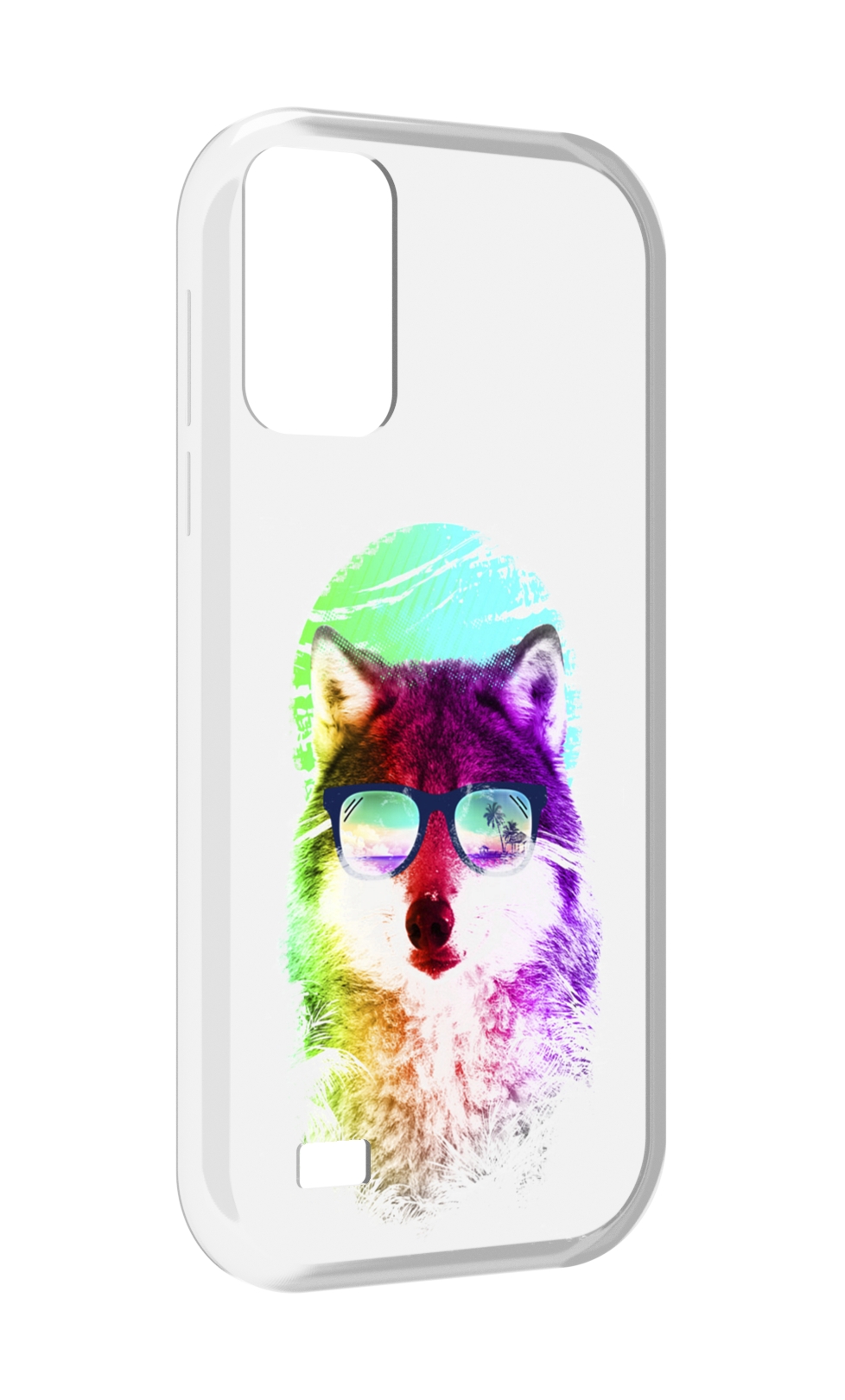 

Чехол MyPads радужный волк детский для Oukitel C31, Прозрачный, Tocco