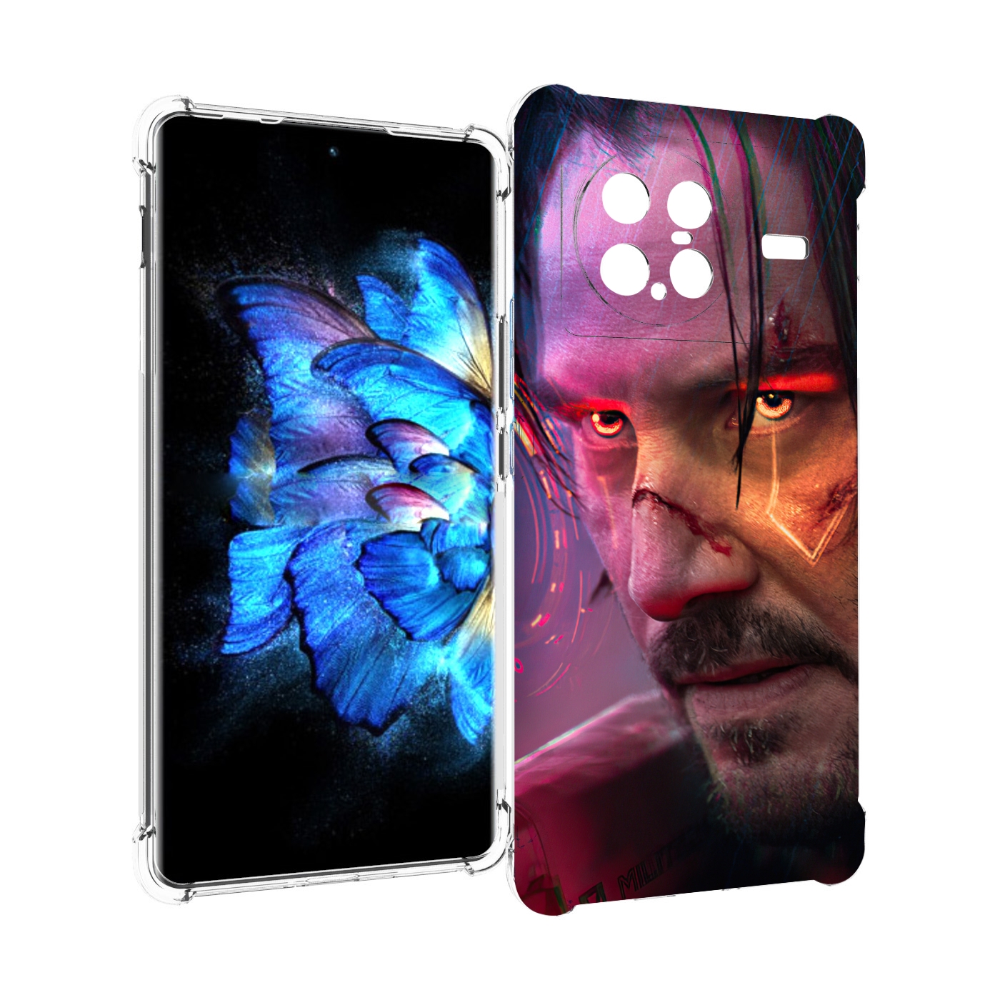 

Чехол MyPads cyberpunk 2077 Джонни Сильверхенд для Vivo X Note 5G, Прозрачный, Tocco