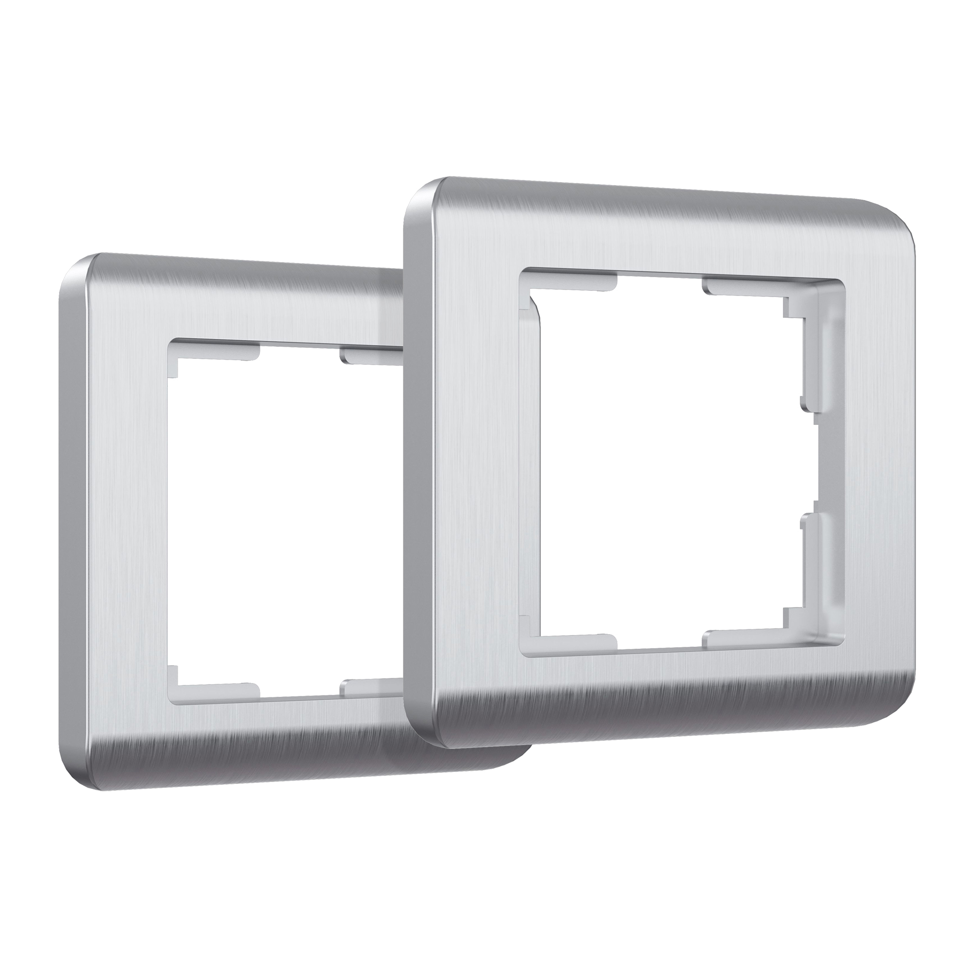 Рамка для розетки/выключателя на 1 пост (комплект 2 шт) Werkel Stream серебряный W0012106 застежка для сумки 2 5 × 3 1 см серебряный