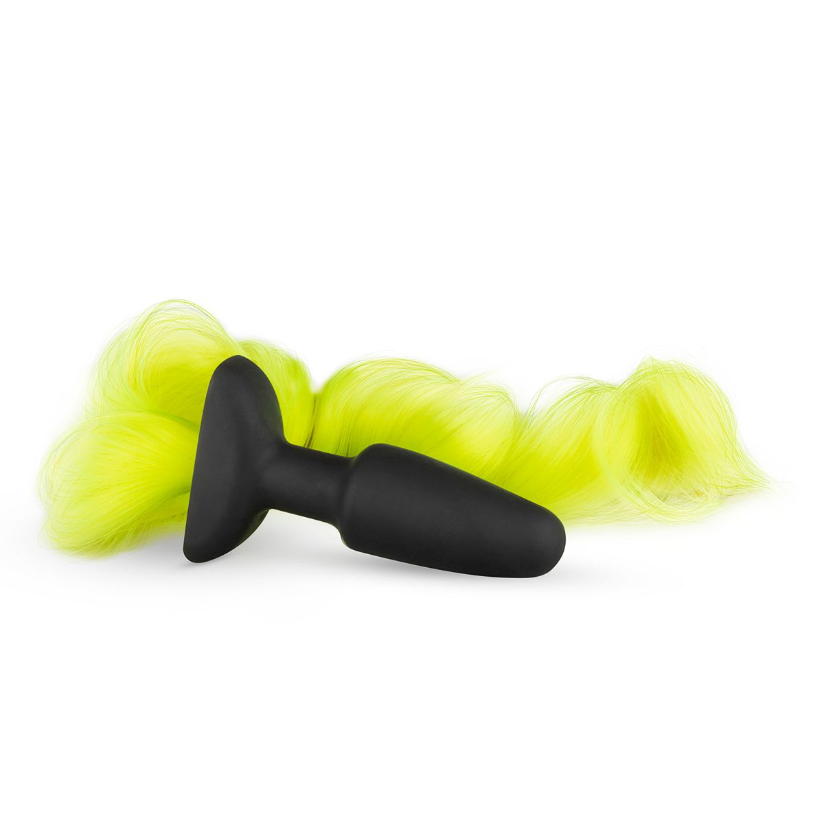 фото Анальная пробка с хвостом edc fetish collection butt plug with tail, желтый хвостик