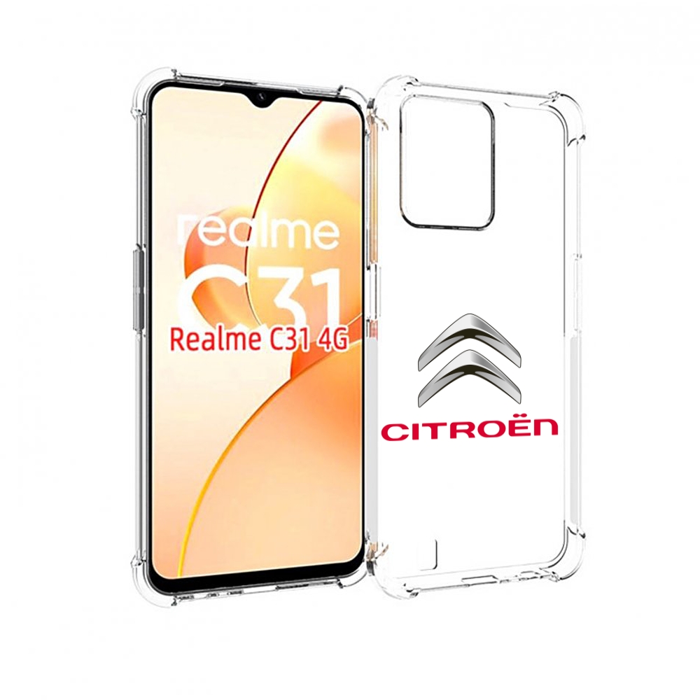

Чехол MyPads citroen-3 мужской для OPPO Realme C31, Прозрачный, Tocco