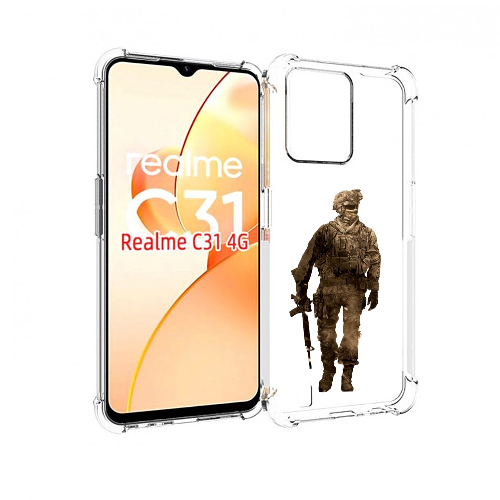 

Чехол MyPads call-of-duty мужской для OPPO Realme C31, Прозрачный, Tocco