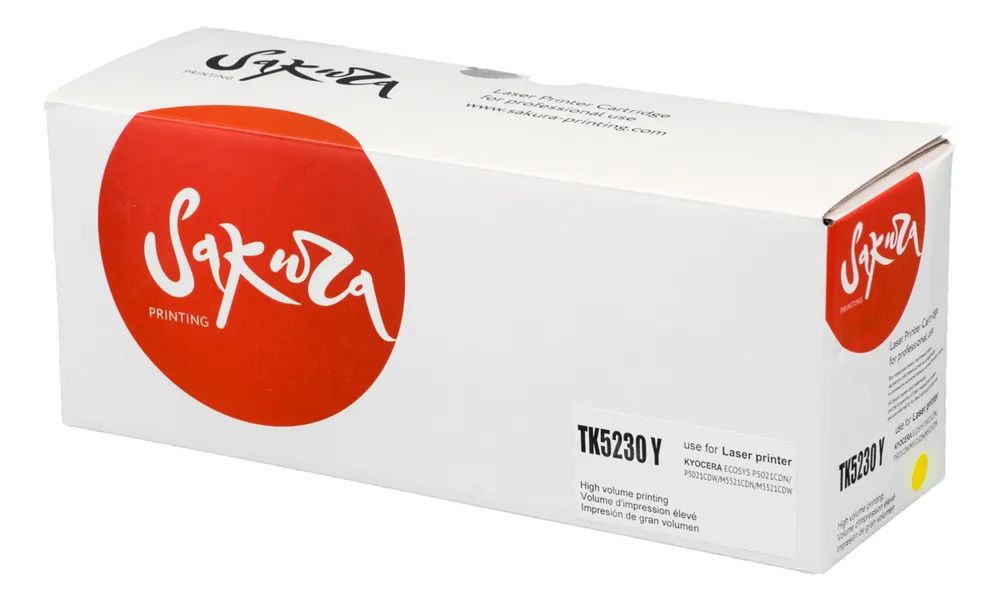 

Тонер-картридж для лазерного принтера Sakura Printing (SATK5230Y) желтый, совместимый