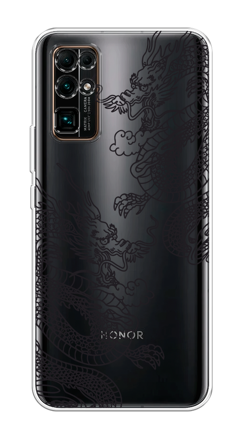 

Чехол на Honor 30 "Два китайских дракона", Серый;черный, 612150-1