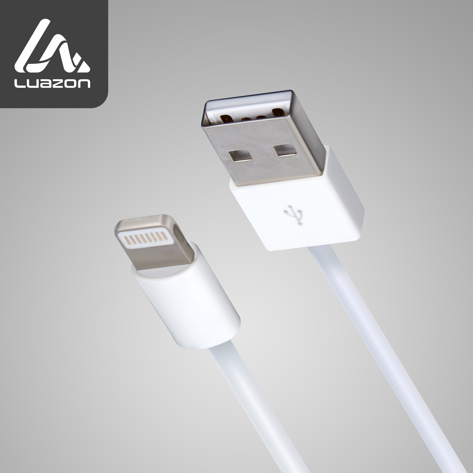 Кабель LuazON USB - Lightning 0.9 м, белый