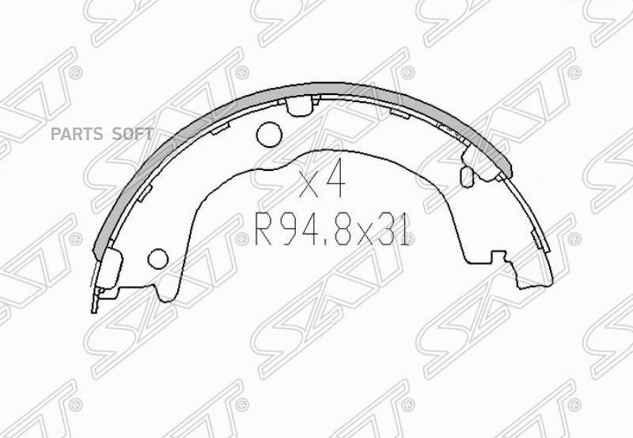 

Колодки тормозные зад KIA SORENTO 06-HYUNDAI SANTA FE 06- SAT ST583052BA00 SAT