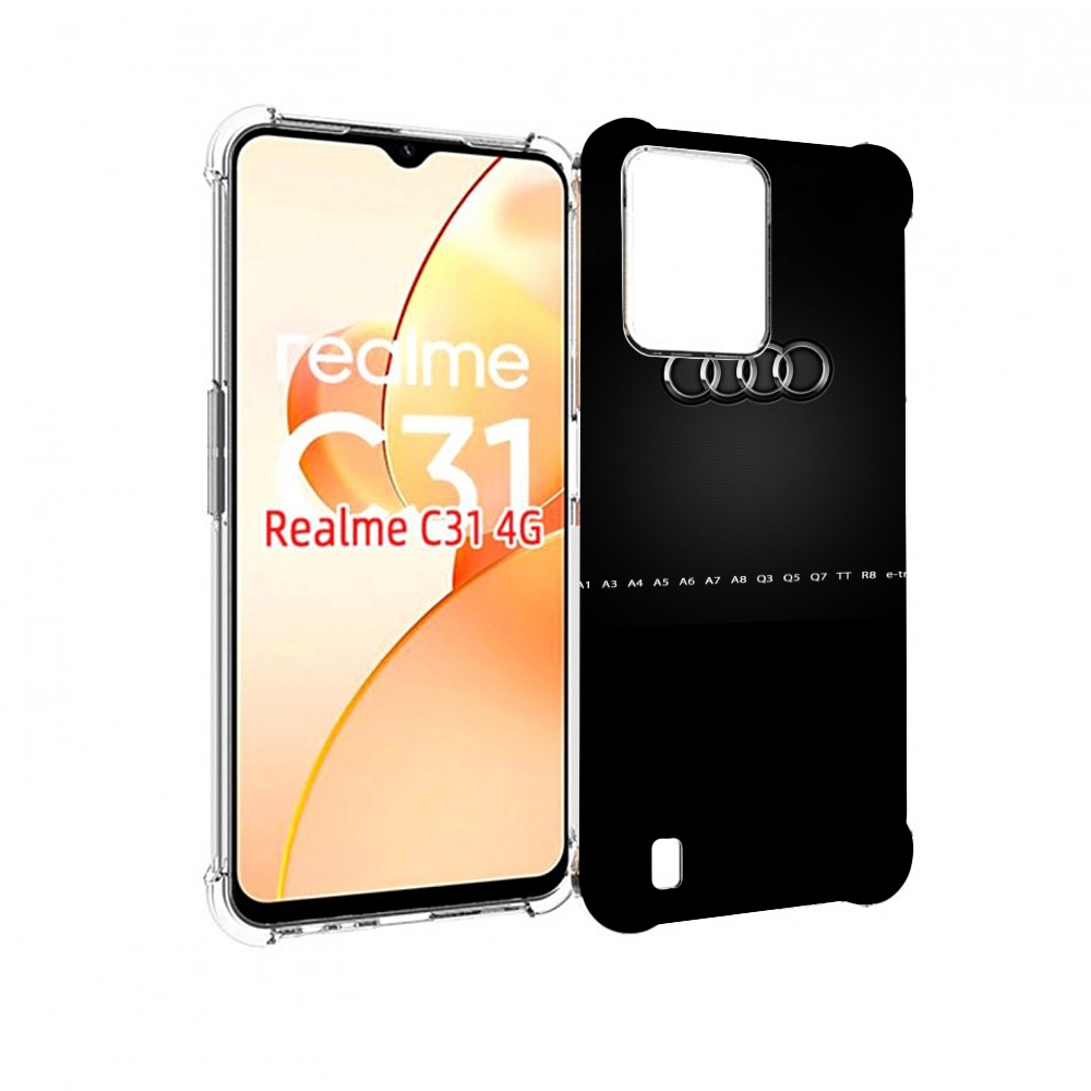 

Чехол MyPads audi 1 мужской для OPPO Realme C31, Прозрачный, Tocco