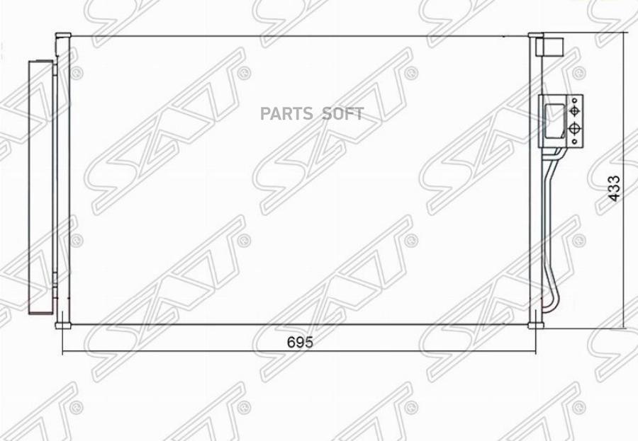 

SAT Радиатор кондиционера HYUNDAI SANTA FE 06-