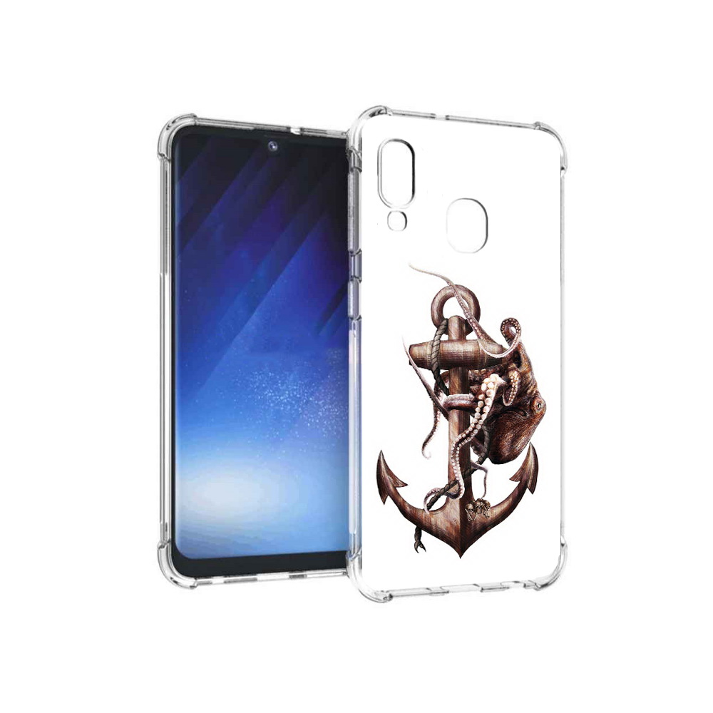 

Чехол MyPads Tocco для Samsung Galaxy A20e ржавый якорь (PT133424.505.579), Прозрачный, Tocco