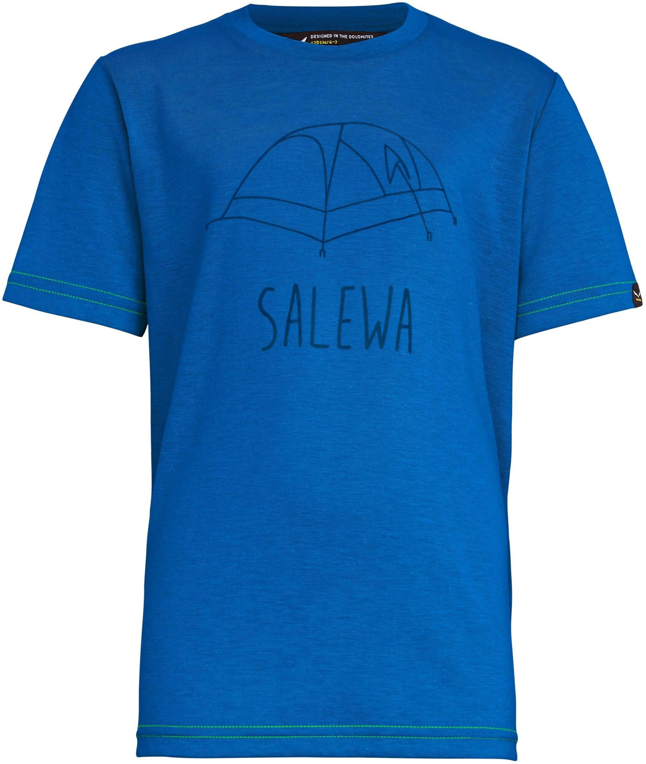 фото Футболка salewa 2019 frea melange dry-rel k s/s tee prince blue melange, р. 140