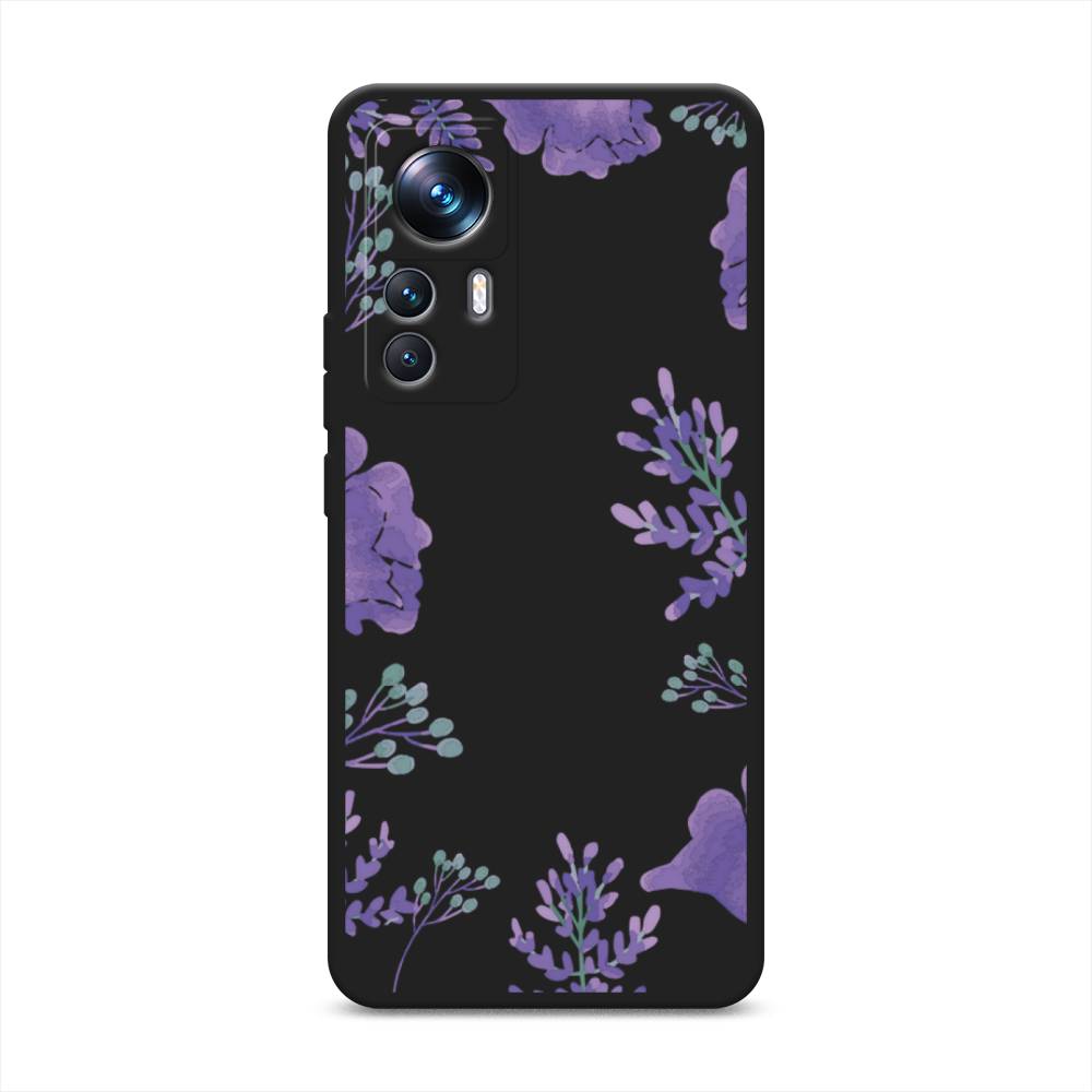 

Чехол Awog на Xiaomi 12T Pro "Сиреневая цветочная рамка", Прозрачный;фиолетовый, 315752-1