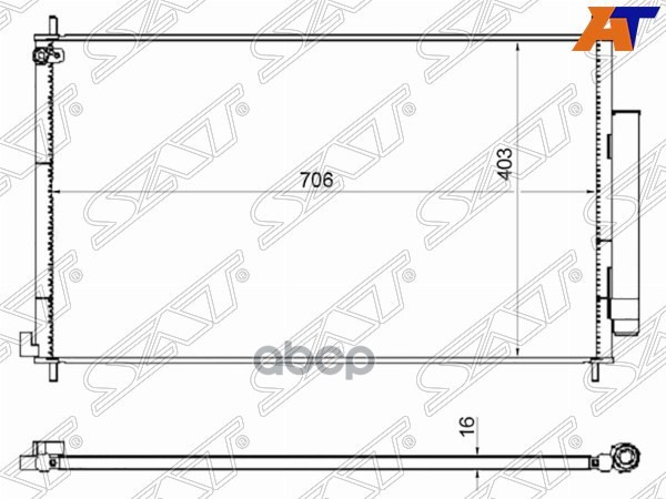 

SAT Радиатор кондиционера HONDA CR-V 2.4 12-