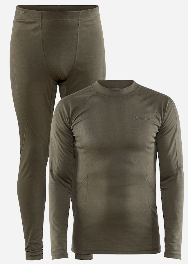 

Комплект термобелья мужской Craft Core Warm, dark olive