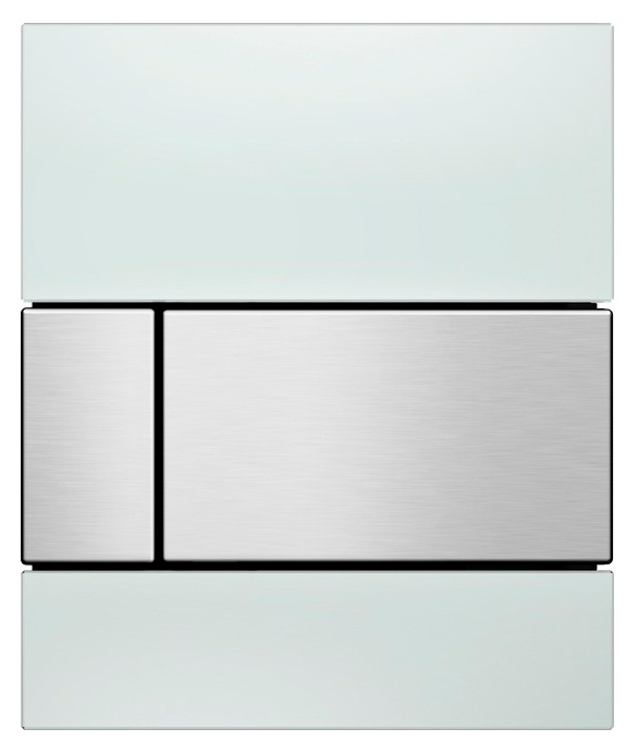 Кнопка смыва Tece Square Urinal 9242801 белое стекло (кнопка сатин)