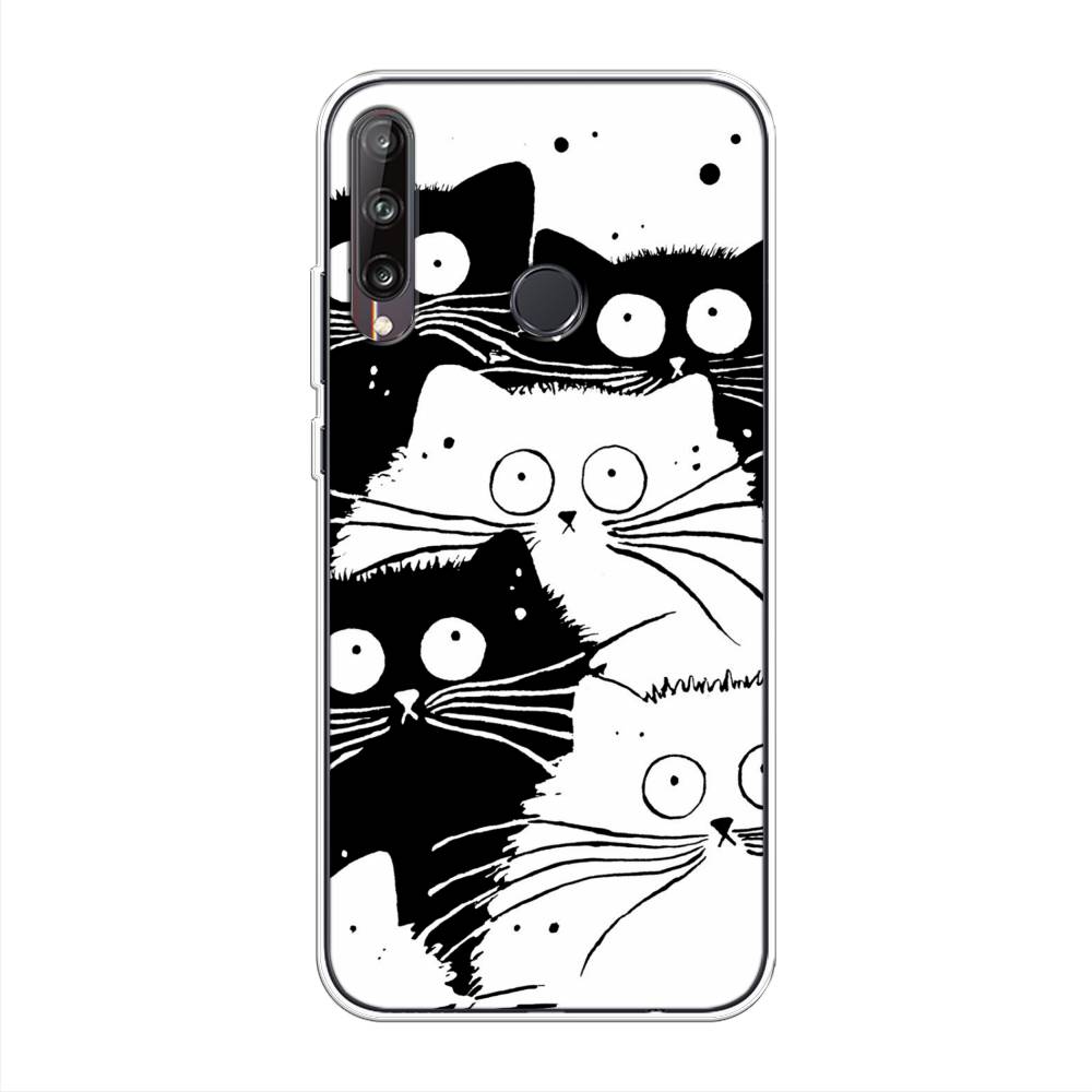 фото Чехол awog "коты черно-белые" для huawei y7p