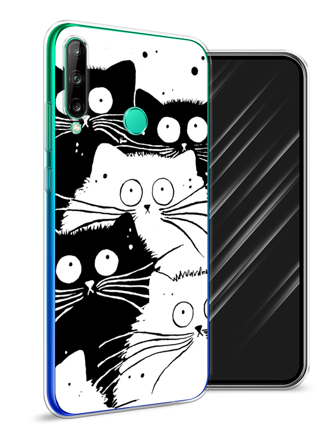 

Чехол Awog на Huawei Y7p "Коты черно-белые", Черный;белый, 6103350-2