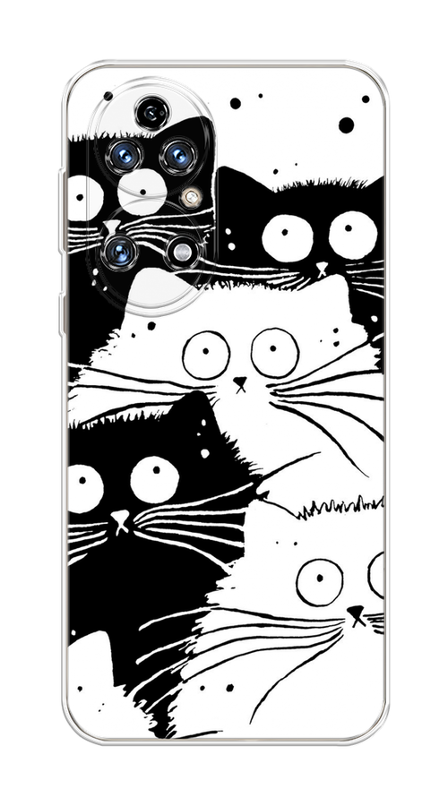 

Чехол Awog на Huawei P50 "Коты черно-белые", Черный;белый, 6104950-2
