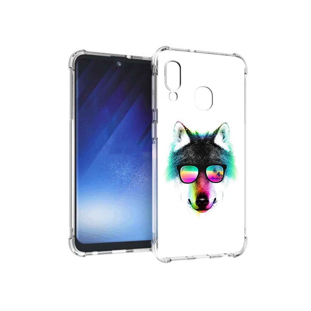 

Чехол MyPads Tocco для Samsung Galaxy A20e радужный волк (PT133424.505.567), Прозрачный, Tocco